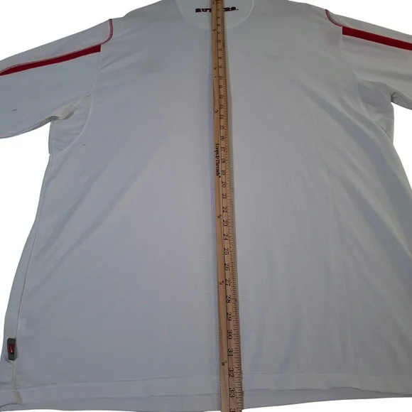 Nike Rutgers University Polo Shirt Mens XXL White Red Nike Fit Team Scarlet Y2K - Picture 9 of 9